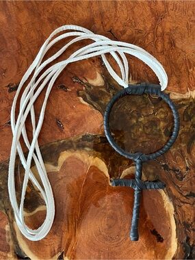 Aakasha Avant-Garde
Wrapped Leather Cross
Pendant Statement Necklace